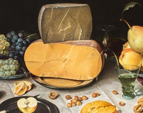 Floris van Dyck. Still life with cheeses