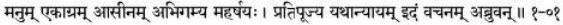 Manu statym pradia sanskritu